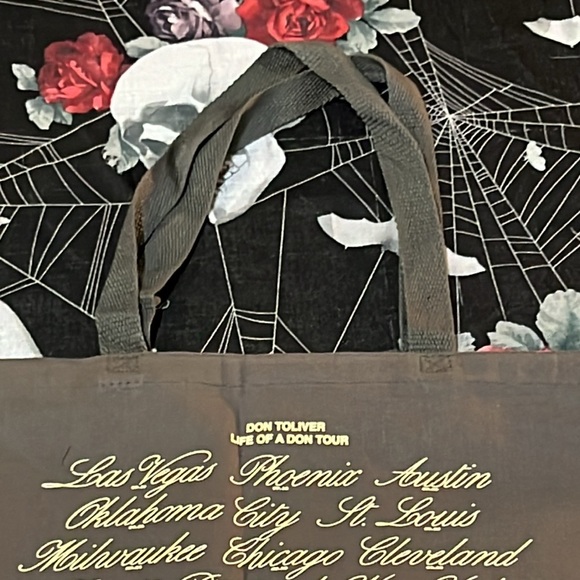 NEW DON TOLIVER “LIFE OF A DON TOUR” JACK BOYS GRAY/BROWN SHOPPING TOTE BAG OS - Picture 6 of 7